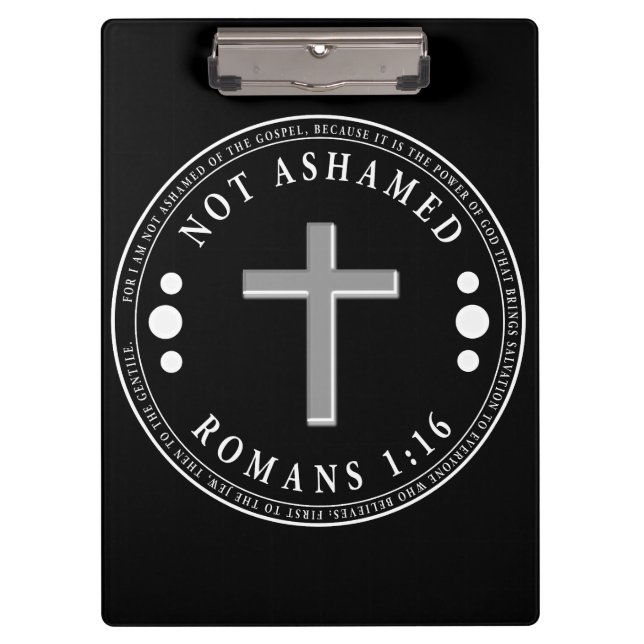 Pranchetas Não envergonhado do Evangelho Cristão Verse (Frente)