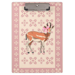 Pranchetas Natal Elegante Rosa com Padrão de Corça