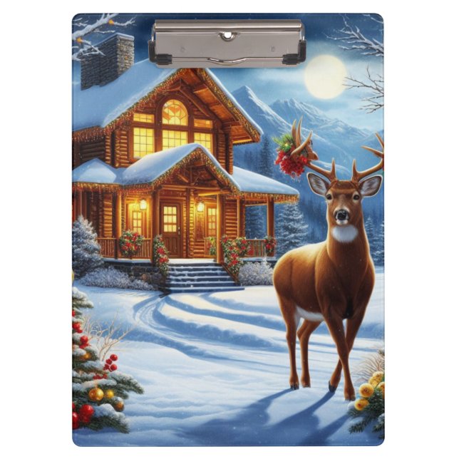 Pranchetas Natal/Inverno Deer Lodge (Frente)