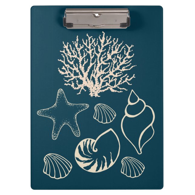 Pranchetas Nautical Seashell Clipboard  (Frente)