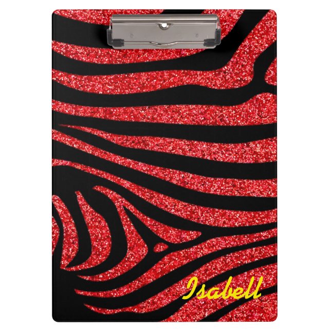 Pranchetas Negra Zebra Strike Nome Largura (Frente)