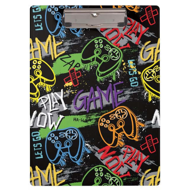Pranchetas Neon Graffiti Gaming Pattern (Frente)