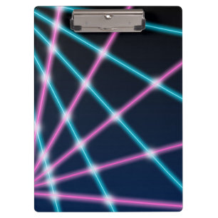 Pranchetas Néon retro do fundo legal da mostra do laser 80s