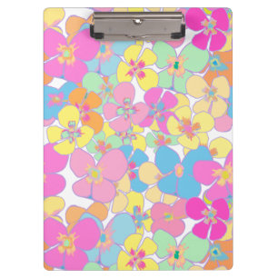 Pranchetas Neon Retro Floral Rosa