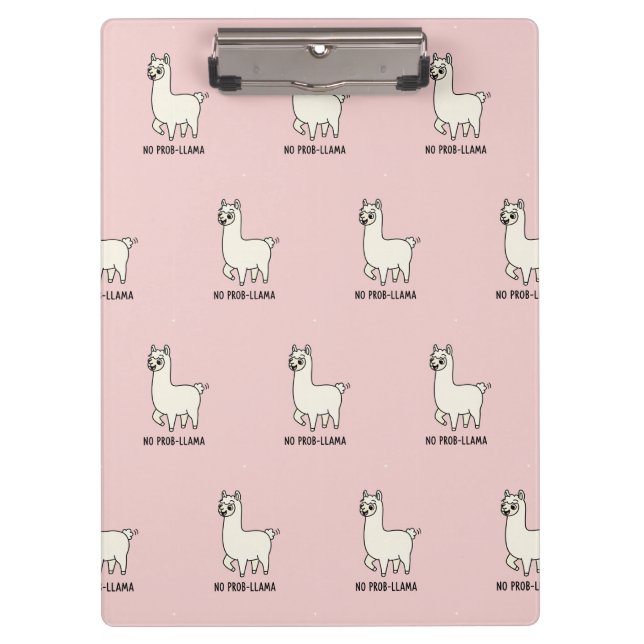 Pranchetas "No Prob-Llama" Cute Llama Doodle - Chill Vibe (Frente)