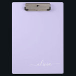 Pranchetas Nome do Monograma da Rapariga de Script Moderno Ro<br><div class="desc">Área de Transferência de Planeamento do Nome do Monograma Roxo da lavanda. Isto faz o doce e perfeito aniversário de 16 anos,  casamento,  chá de panela,  aniversário,  chá de fraldas ou festa de solteira presente para alguém que ama luxo de luxo e estilos quíticos.</div>