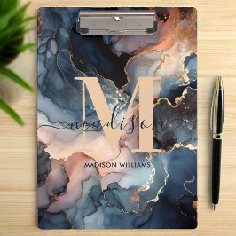 Pranchetas Nome do Monograma do Agato de Marble Marble Elegan