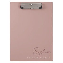 Pranchetas Nome do Monograma Moderno do Rosa de Dusty Persona