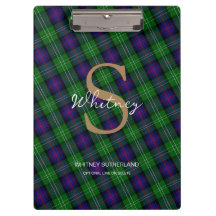 Nome do Script Monograma Elegante Sutherland Tarta