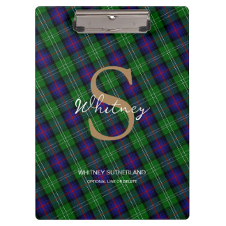 Pranchetas Nome do Script Monograma Elegante Sutherland Tarta