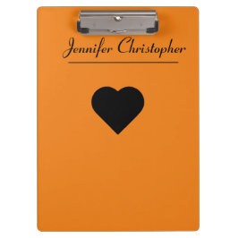 Pranchetas Nome Personalizado Curto Script Moderno Laranja Am