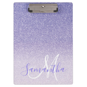 Pranchetas Nome Personalizado da Glitter Roxo Moderno