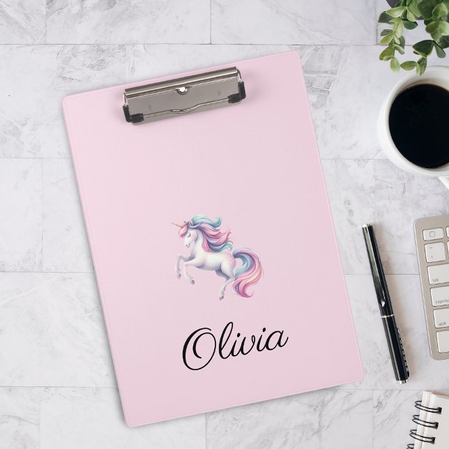 Pranchetas Nome Personalizado de Cor de Água do Unicórnio Cut (Criador carregado)