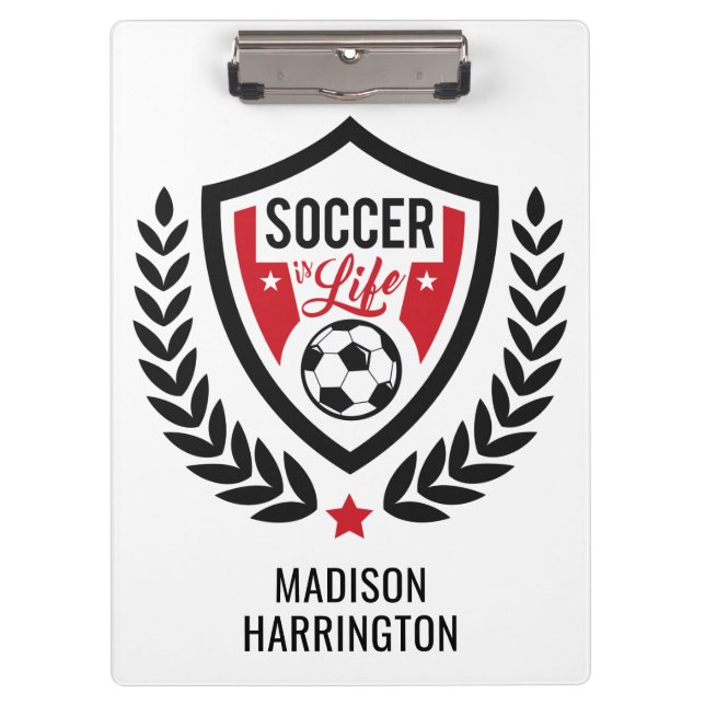 Pranchetas Nome personalizado do logotipo do futebol (Frente)