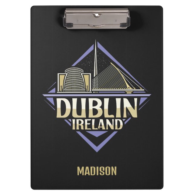 Pranchetas Nome personalizado Dublin Irlanda (Frente)