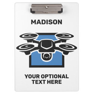 Pranchetas Nome Personalizado e Drone de Texto