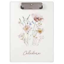 Nome Personalizado Floral Macio Moderno