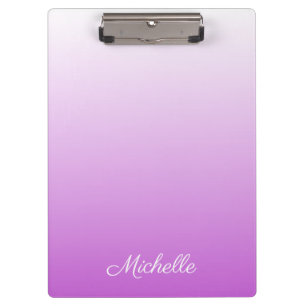 Pranchetas Nome personalizado Lilac roxo ombre