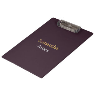 Pranchetas Nome personalizado minimalista moderno burgundy