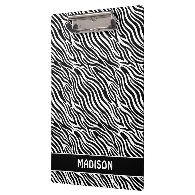 Pranchetas Nome Personalizado Padrão Zebra (Esquerda)