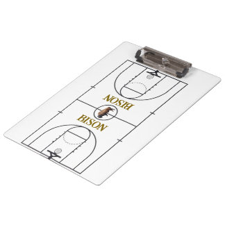 Pranchetas Non dry-erase Basketball Court Layout