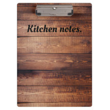 Notas da cozinha da madeira escura