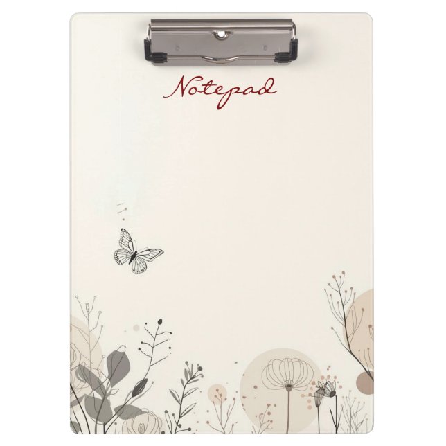 Pranchetas Notepad decorated with wild plant illustrations (Frente)