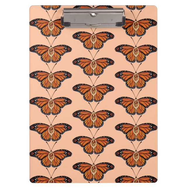 Pranchetas Novembro Citrine Monarch Butterfly Design (Frente)
