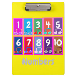 Pranchetas Números de 1 a 10 Matemática Inicial Clipboard