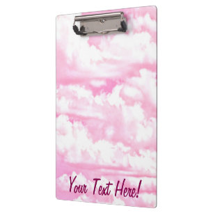 Pranchetas Nuvens felizes cor-de-rosa personalizadas