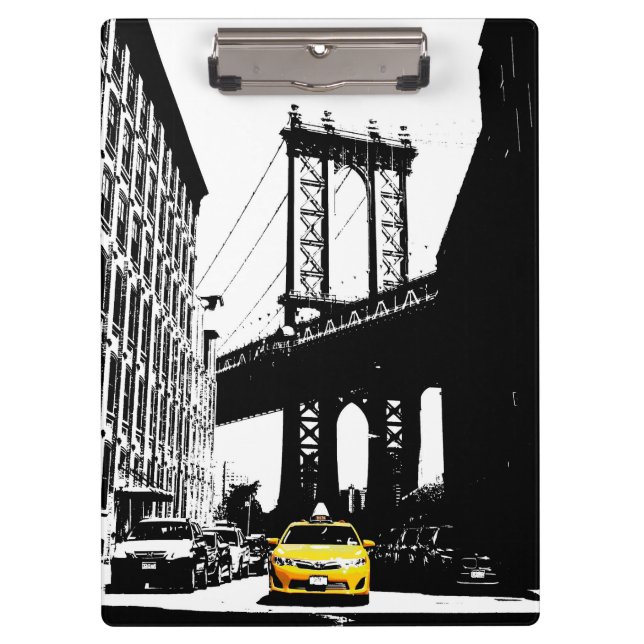 Pranchetas Nyc Nova Iorque Pop Art Yellow Taxi Brooklyn (Frente)