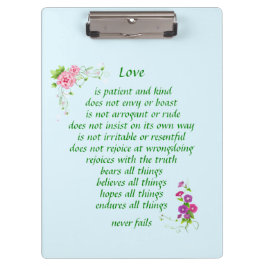 Pranchetas O amor é o maior - área de transferência