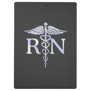 Pranchetas O Caduceus do RN da enfermeira diplomada