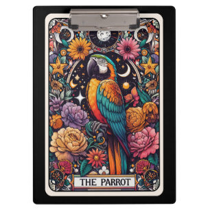 Pranchetas O Cartão de Tarot do Papagaio Espiritual Boho Mí