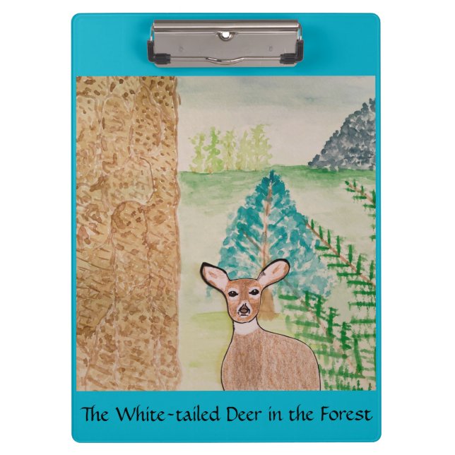 Pranchetas O cervo de cauda branca na floresta (Frente)