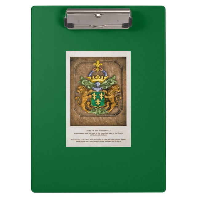 Pranchetas O conselho de grampo: Brasão da família de (Frente)