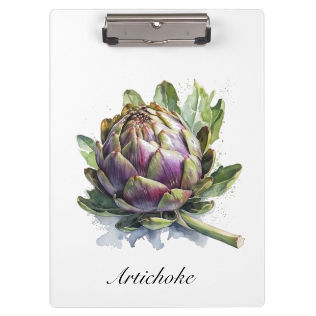 Pranchetas O Coração do Jardim: Artichoke em Aquarela (Frente)