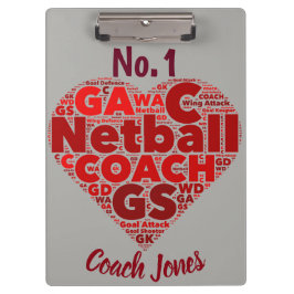 Pranchetas O costume personalizou o treinador do Netball No.1