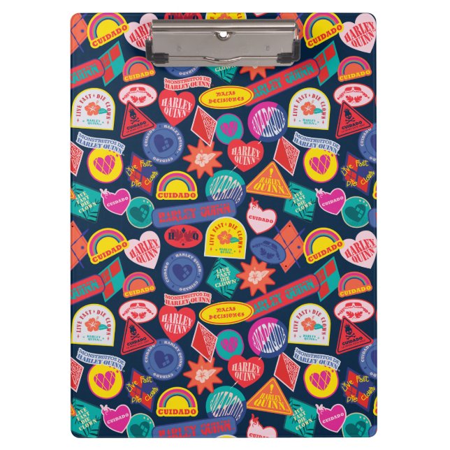 Pranchetas O Esquadrão Suicida | Padrão de Crachá de Harley Q (Frente)