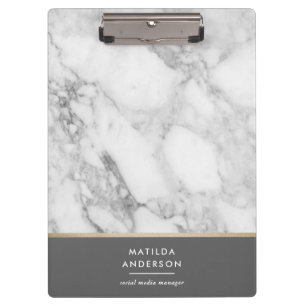 Pranchetas O mármore e a geometria dourada modernos