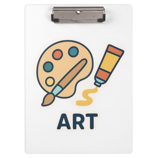 Pranchetas Objeto de Arte - Paleta de Tinta e Pincel (Frente)