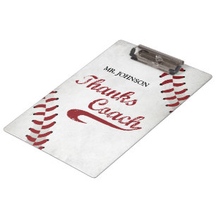 Pranchetas Obrigados Treinador de Baseball Grande Grunge Base