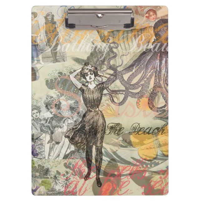 Pranchetas Octopus Beach Antique Coastal Steampunk (Frente)