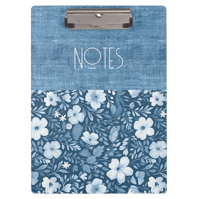 Pranchetas Olho de Negra Azul Botânico Elegante (Frente)