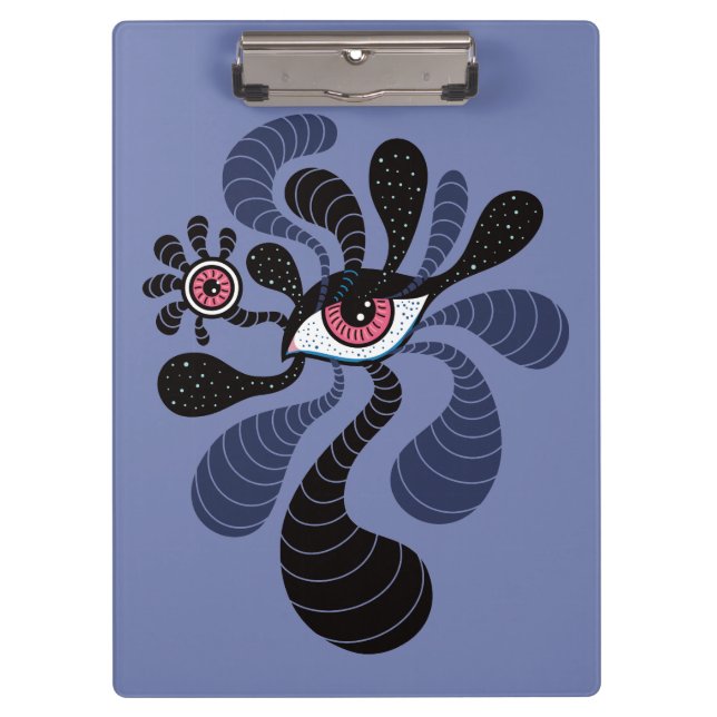 Pranchetas Olho Rosa Duplo Assustador Da Arte Hiponética Psic (Frente)