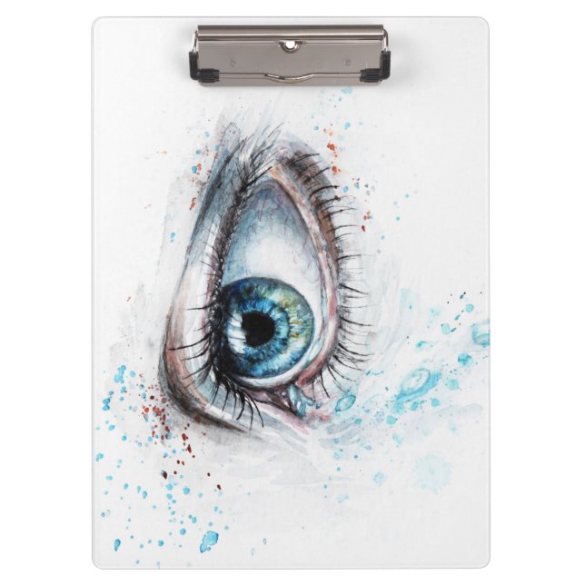 Pranchetas Olhos Azuis em Choro (tristeza, simpatia e depress (Frente)