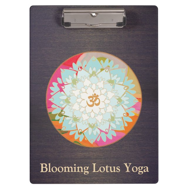 Pranchetas Om Lotus Floral Mandala Wood (Frente)