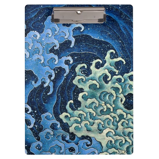 Pranchetas Onda Feminina Hokusai Vintage Oceano  (Frente)