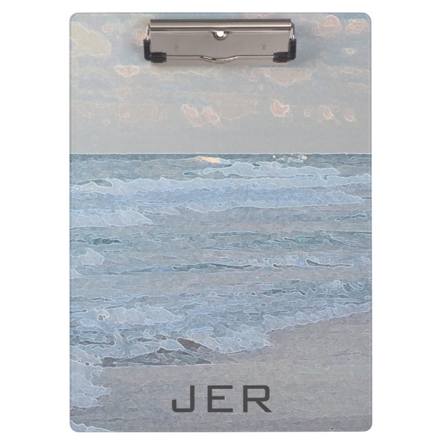 Pranchetas Ondas abstrato artísticas Azuis do Oceano Verde (Frente)