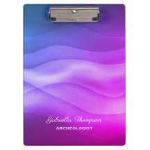 Ondas Abstrato de Gradiente Magenta Roxo Moderno